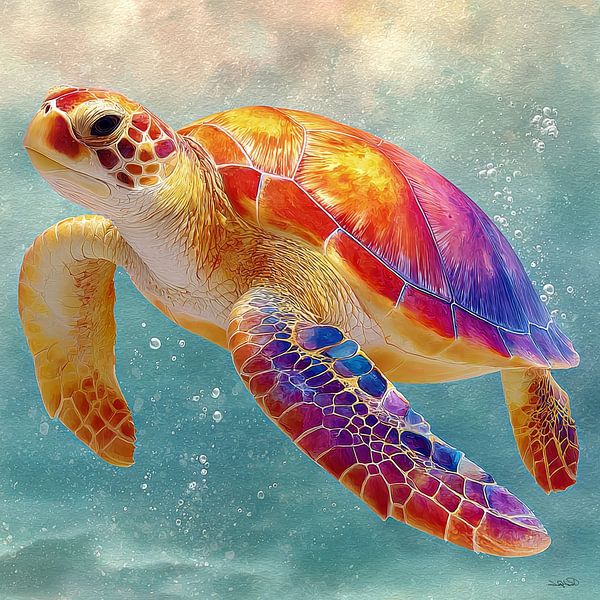 Sea turtle by Gelissen Artworks