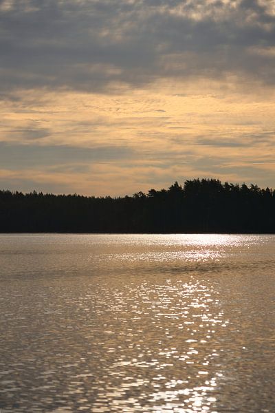 Sonnenuntergang am See in Schweden von Martin Köbsch