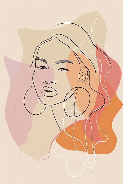 Frau in Line Art von Poster Art Shop