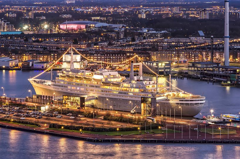 SS Rotterdam pendant la nuit par Frans Blok - des photos, de l'art et des autres décorations murales