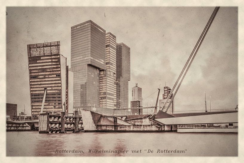 Carte postale d'époque: De Rotterdam par Frans Blok - des photos, de l'art et des autres décorations murales