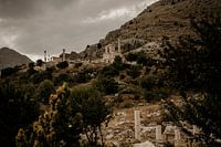 Ruinen einer antiken römischen Stadt in der türkischen Berglandschaft
