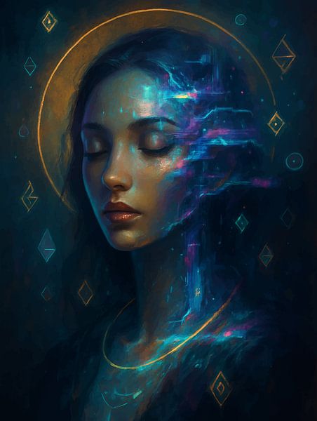 Holografischer Halo - Cyber Goddess von coretan tangan