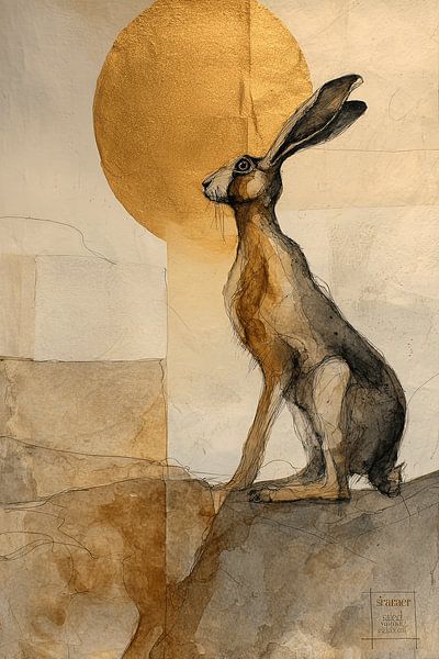 Der Hase bei Vollmond von LidyStuit