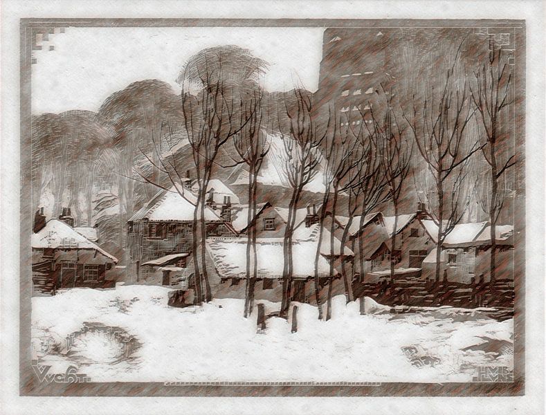 Vught im Schnee, 1931 von Affect Fotografie