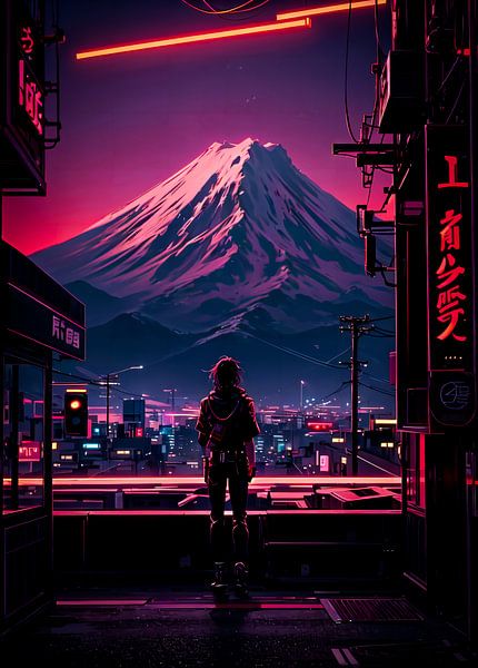 Cyberpunk Style Anime Girl Japan par Ruzerin