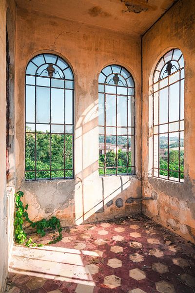 View From Abandoned Italian Villa. by Roman Robroek - Photos of Abandoned Buildings