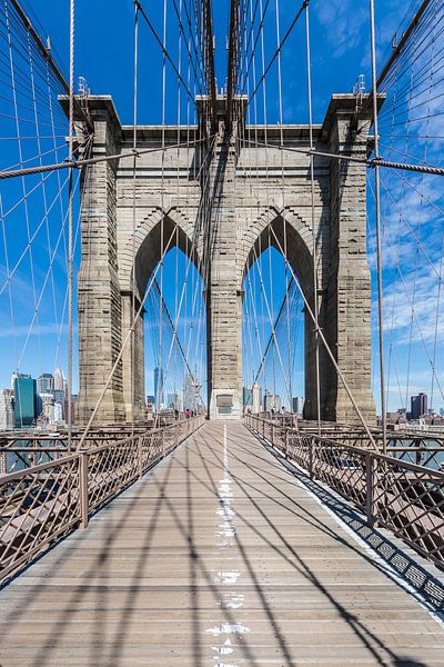 NEW YORK CITY, Brooklyn Bridge &amp; staal draad touwen par Melanie Viola