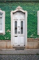 Portuguese door Olhão green | Travel Photography Portugal