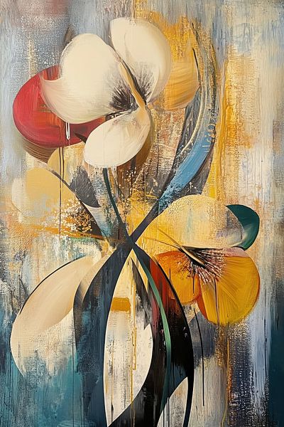 Modern abstract flowers by Bert Nijholt