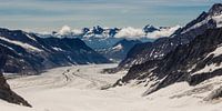 panorama Aletsch glacier seen from the Jungfraujoch