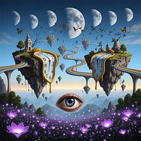 Traumlandschaft der surrealen Phantasie - Surrealismus Kunst Malerei