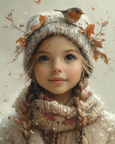 La fille et le rouge-gorge par Studio Allee