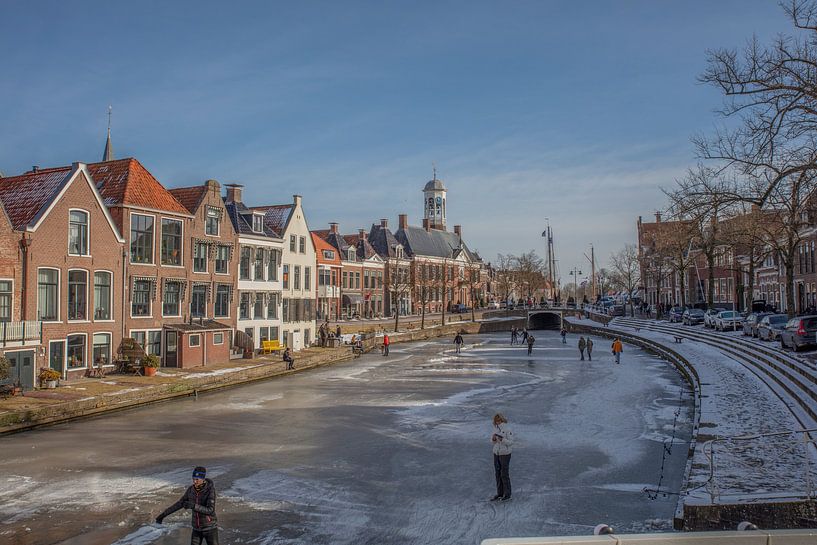 patinage sur le dockummer Ee à Dokkum par anne droogsma