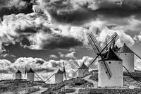 Historische Windmühlen von Don Quijote, in La Mancha (Spanien).