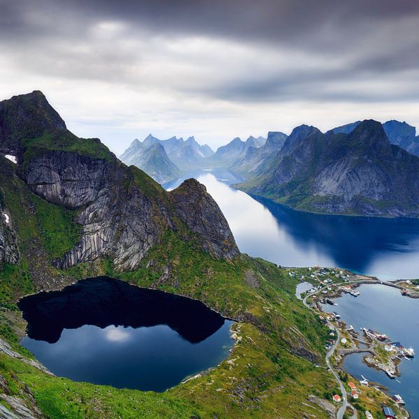 View over Reine, Lofoten by Sven Broeckx