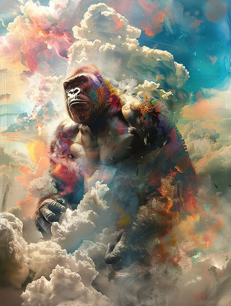 Among the Cosmic Clouds by Abstract Painting