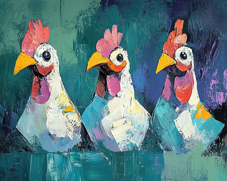 Chickens by ARTEO Paintings