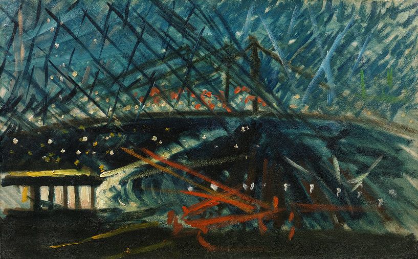 Nachtansicht der Brooklyn Bridge - um 1918 von Atelier Liesjes