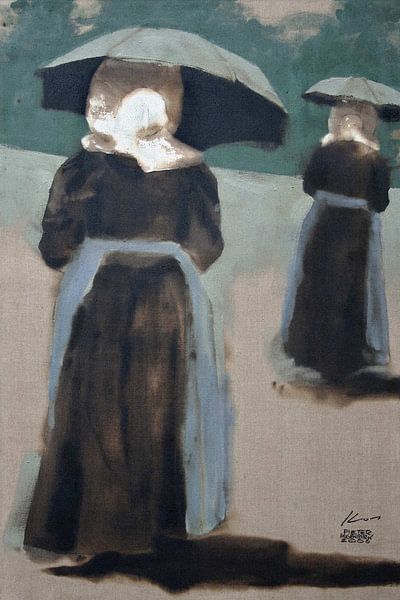 Femmes au foyer avec plu par Pieter Hogenbirk