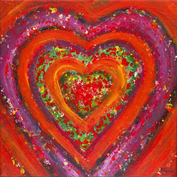 Coeur rouge par Maria Meester