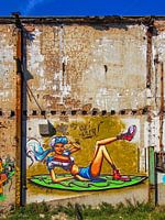 Graffiti art on very old wall