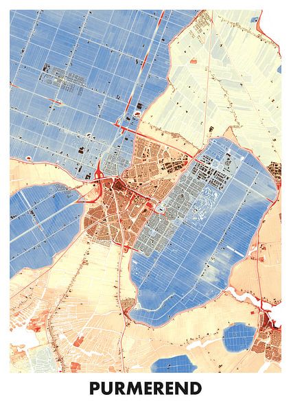 Carte altimétrique Purmerend par STADSKAART