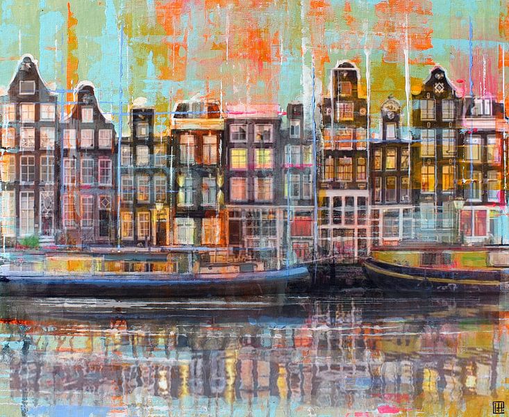 Sur les canaux d'Amsterdam par l'Atelier Paint-Ing