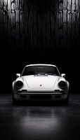Sportauto Minimalistische Porsche Kunst - Zwart-Wit