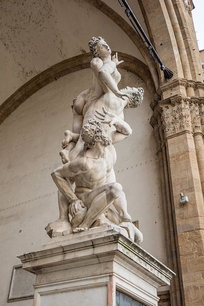 Rape of the Sabine Woman, Giambologna, 1581-1583. Loggia dei Lanzi, Florence, Italy by Joost Adriaanse