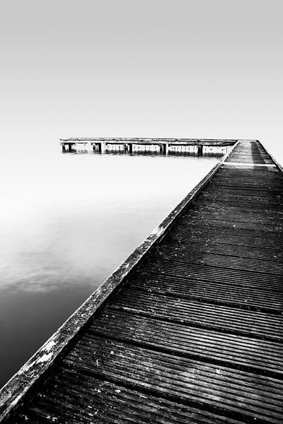 Mooring in the infinity of the dawn by Barend de Ronde