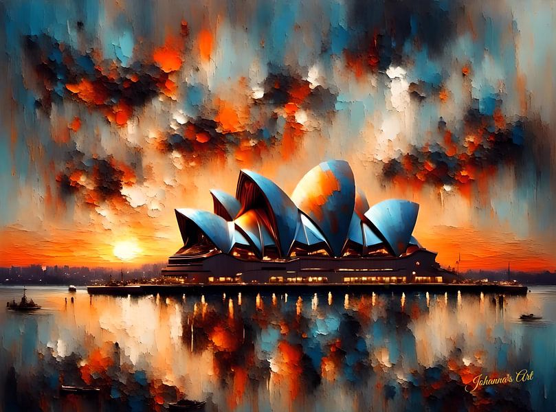 Sydney Opera House, Sydney, Australia at sunset by Johannas Art Creations