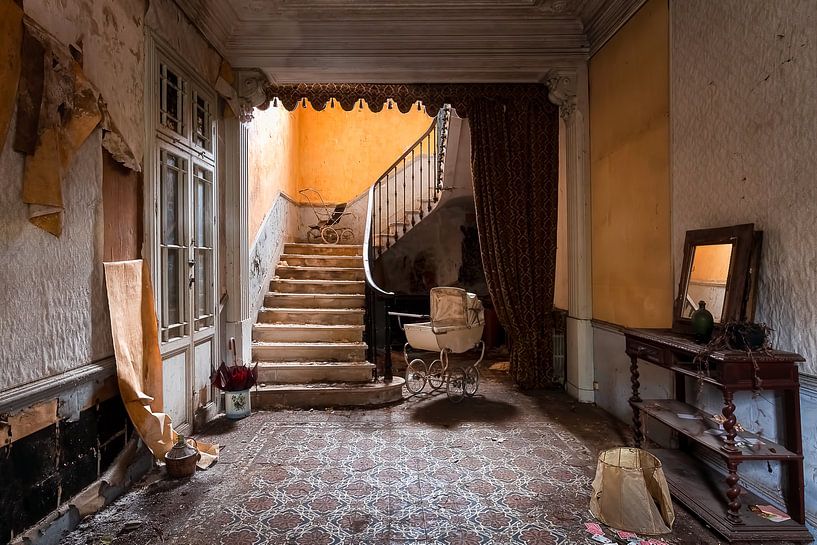 Abandoned House with Staircase. by Roman Robroek - Photos of Abandoned Buildings