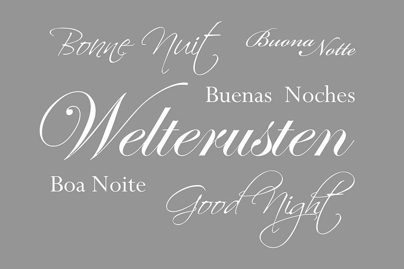 Good night - Light grey by Sandra Hazes