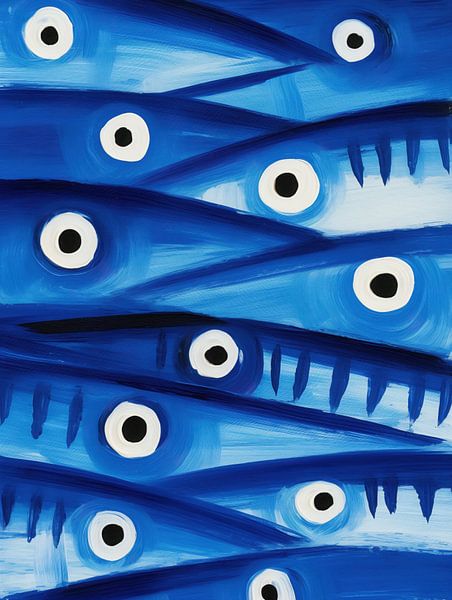 Fischschwarm | Blaue Energie und Rhythmik von Frank Daske | Foto & Design