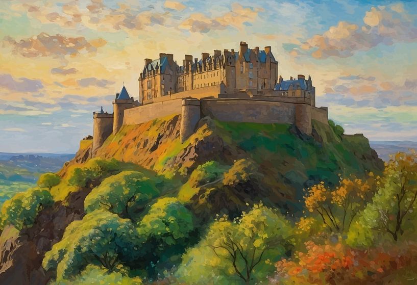 Paysage du château d'Édimbourg par MIROKKU