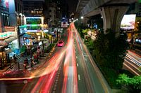 Bangkok Light Trails Night Scene