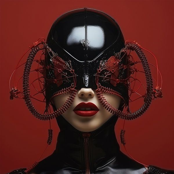 Très belle femme en style fétichiste bizarre hi fashion par Art Bizarre