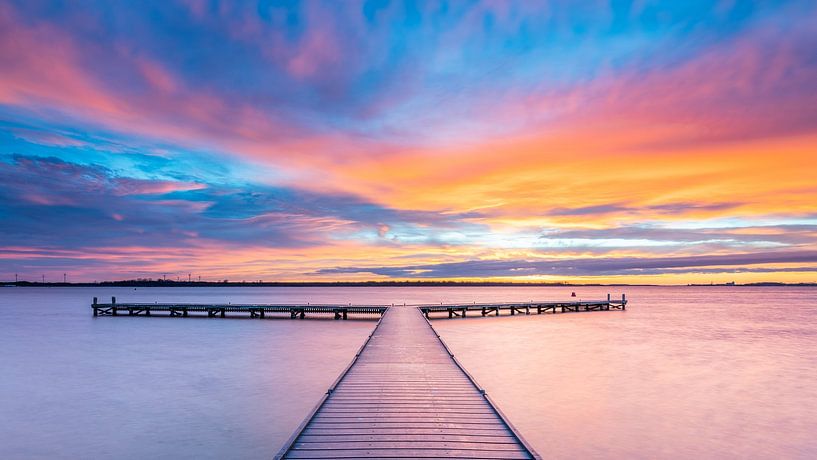 Lac Sunrise Veersemeer par Jan Poppe