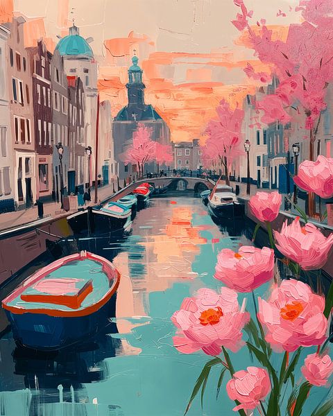 Colourful Amsterdam canal by Studio Allee
