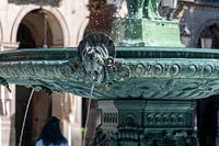 Brunnen auf der Plaça Reial, Barcelona, ​​​​Spanien