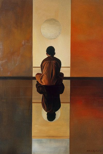 Méditation dans le halo de la lune par Whale & Sons