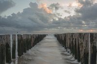 Sunset on a cloudy day