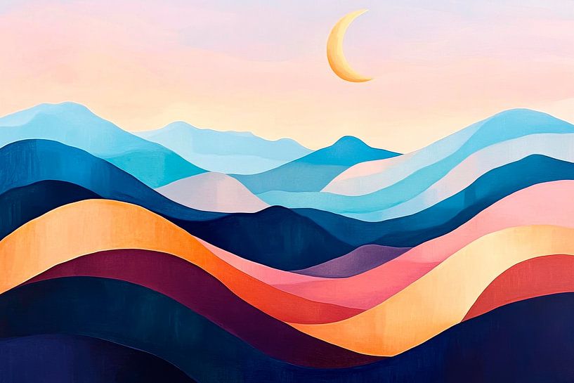 Coloured hills by Poster Art Shop