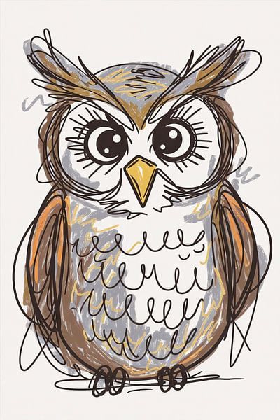 Illustration d'un hibou enjoué par Art & Soul Creations