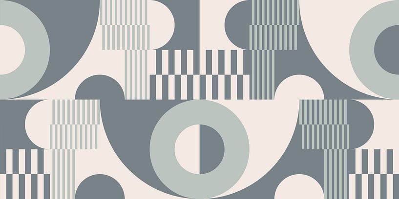 Geometrische Symphonie in Retro-Tönen Nr. 5 von Dina Dankers