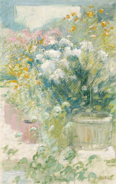 John Henry Twachtman~Dans la serre par finemasterpiece