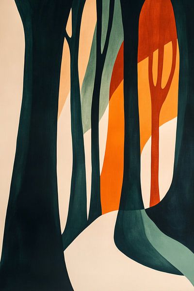 Colourful abstract forest design by Imperial Art House