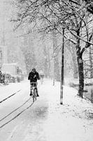 Cycling in the snow