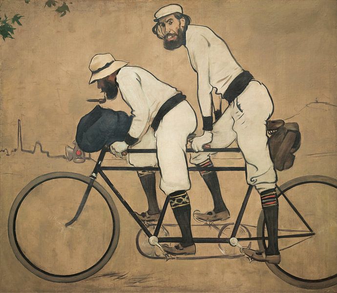 Ramon Casas und Pere Romeu auf einem Tandem, Ramon Casas i Carbó von Meisterhafte Meister
